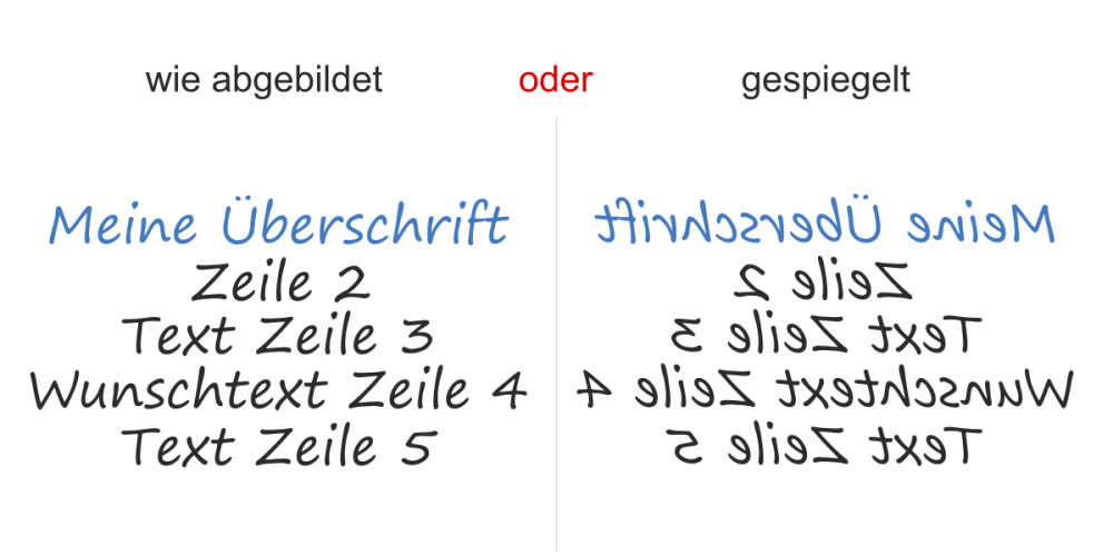 Fahrzeugbeschriftung Textblock | 11 - Ansicht Ausrichtung