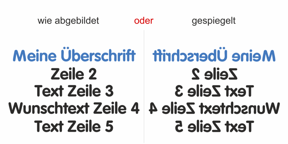 Fahrzeugbeschriftung Textblock | 17 - Ansicht Ausrichtung