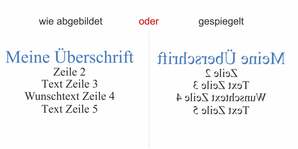 Fahrzeugbeschriftung Textblock | 20 - Ansicht Ausrichtung