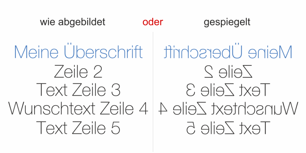 Fahrzeugbeschriftung Textblock | 24 - Ansicht Ausrichtung