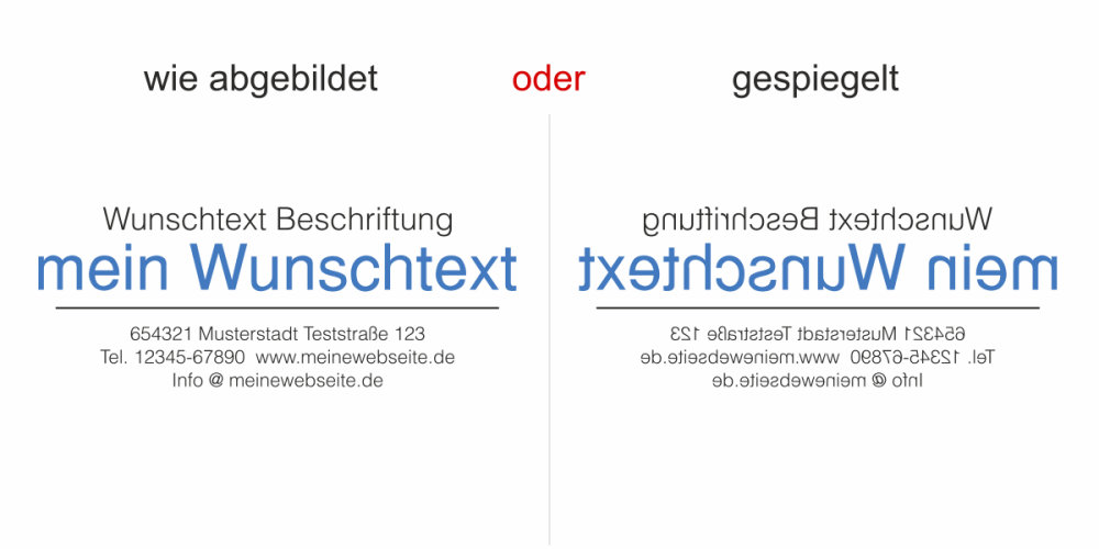 Fahrzeugbeschriftung Textblock | 26a - Ansicht Ausrichtung