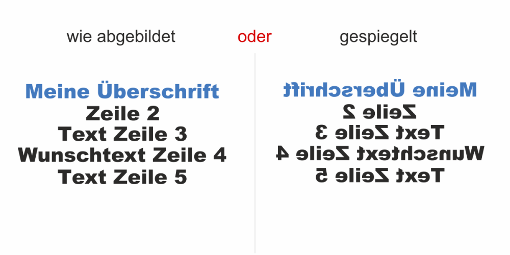 Fahrzeugbeschriftung Textblock | 27 - Ansicht Ausrichtung