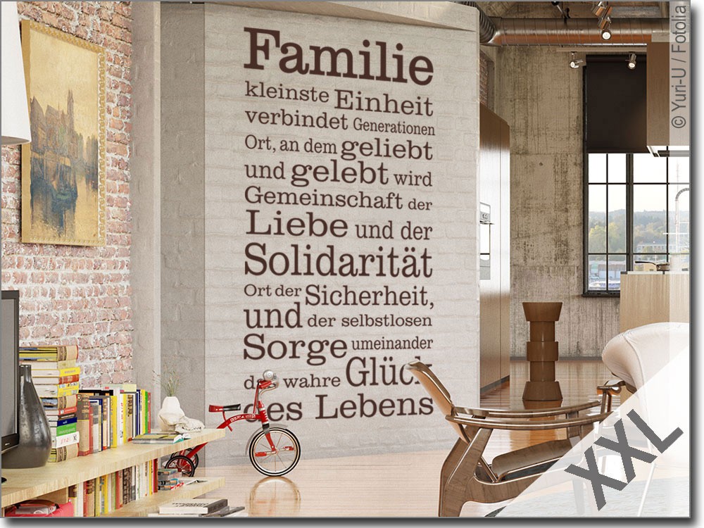 Wandtattoo Familie Wunderschöner Wandaufkleber