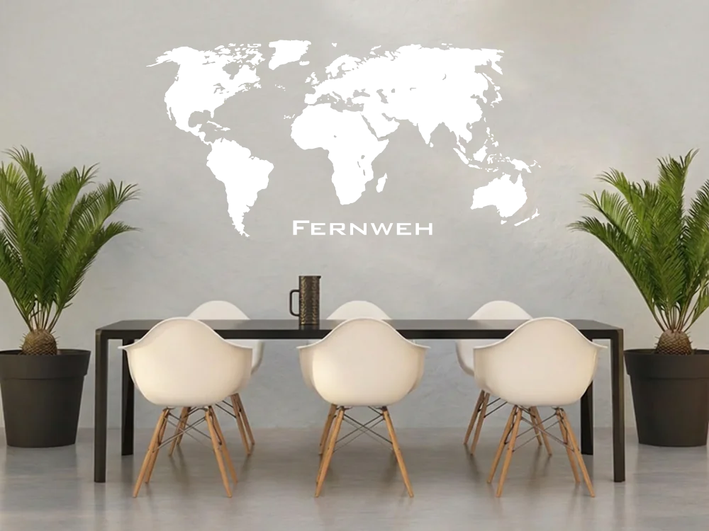 Fassadenaufkleber Weltkarte