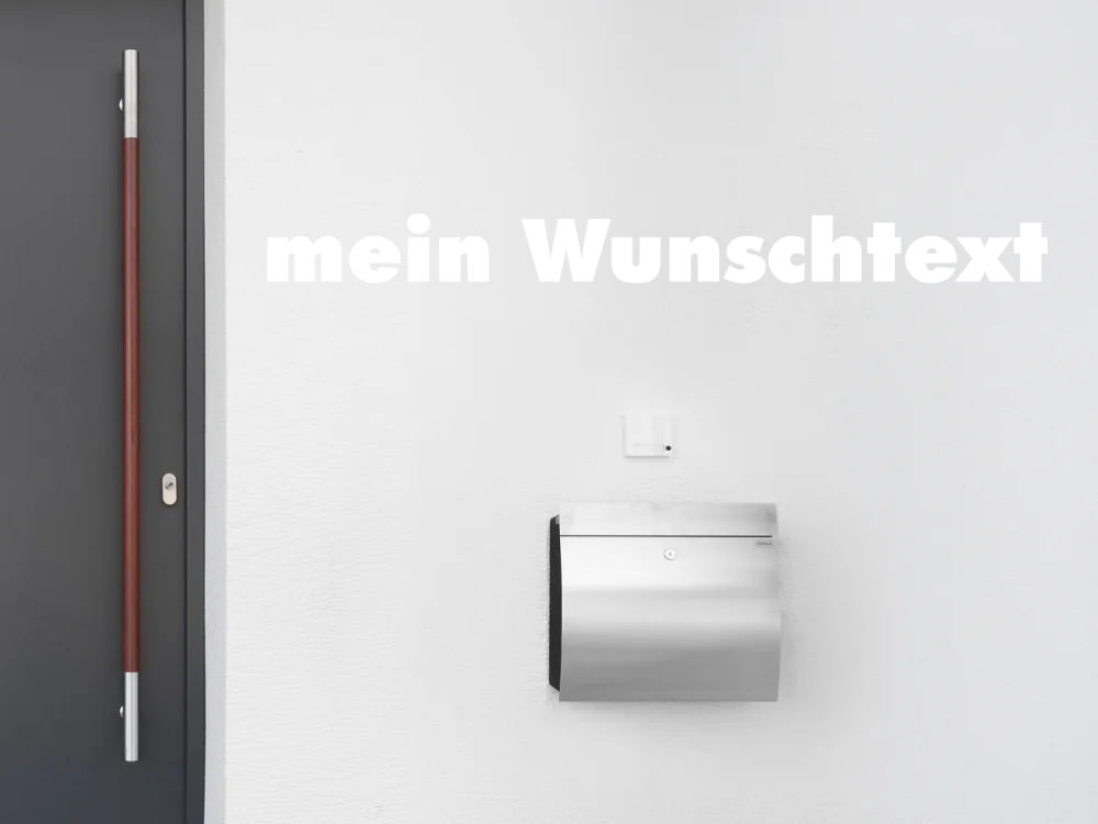 Fassadenbeschriftung Wunschtext | 24