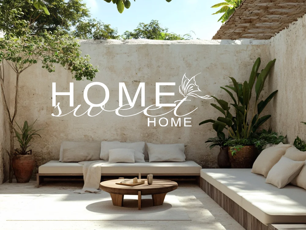 Fassadenfolie Home sweet Home