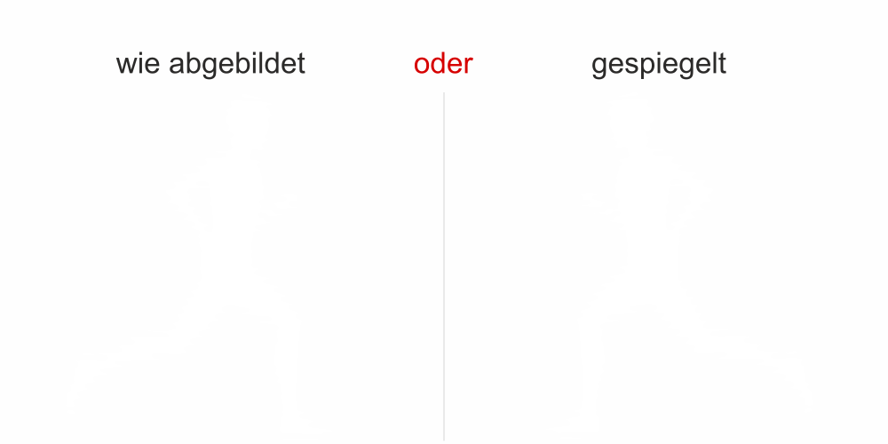 Läufer als Außenwandaufkleber - Ansicht Ausrichtung und Farbauswahl