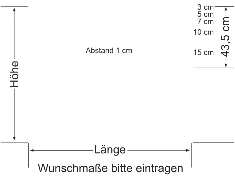 Fenster Folie Sichtschutzwellen - Ansicht Ausrichtung mit Farbauswahl