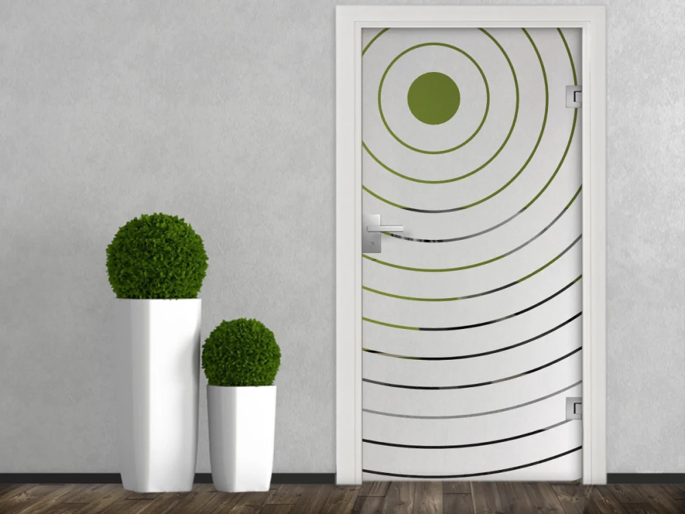 Fensterbanner Kreismotivauf Glastür