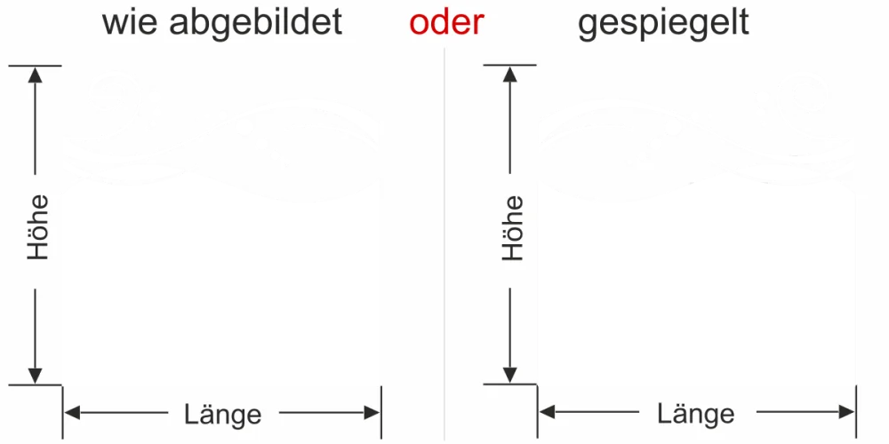 Fensterfolie Design - Ansicht Ausrichtung und Farbauswahl