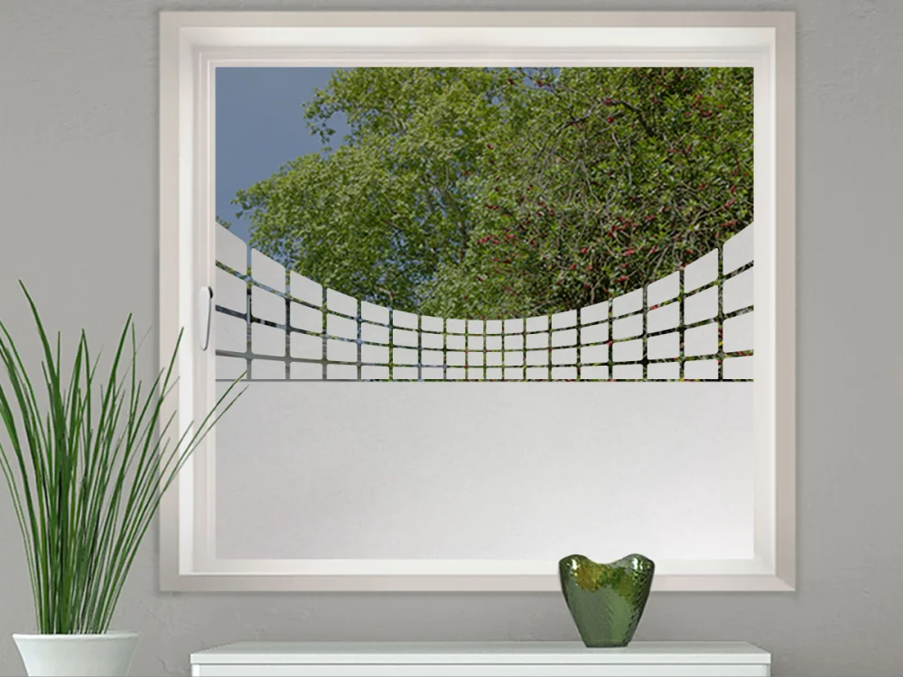 Selbstklebende Fensterfolie mit geometrischer Form