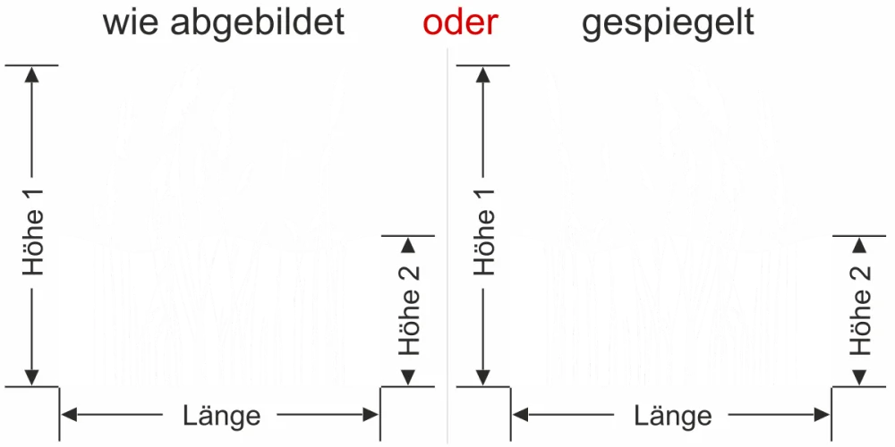 Tolle Gräser als Milchglas Sichtschutzfolie - Ansicht Ausrichtung und Farbauswahl