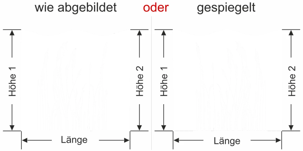 Tolle Gräser als Milchglas Sichtschutzfolie - Ansicht Ausrichtung und Farbauswahl