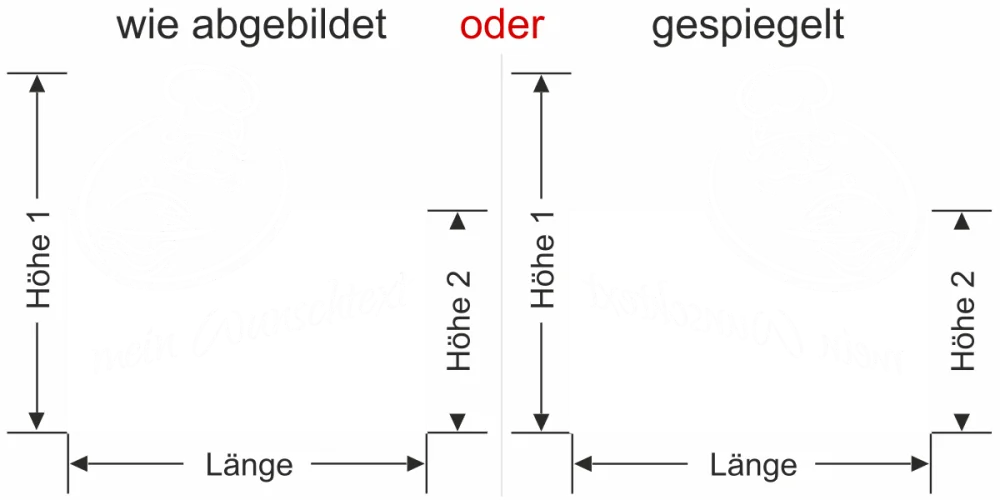 milchige Glasfolie als Sichtschutz fürs Küchenfenster - Ansicht Ausrichtung mit Farbauswahl Vorschlag 1