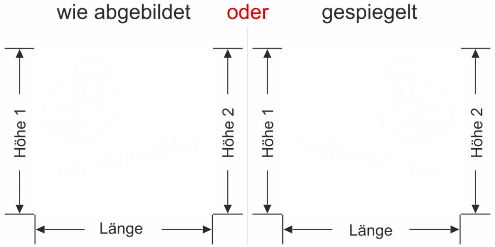 milchige Glasfolie als Sichtschutz fürs Küchenfenster - Ansicht Ausrichtung mit Farbauswahl Vorschlag 1