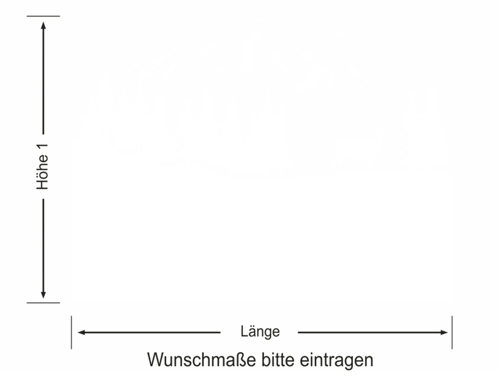 Fensterfolie Landschaft mit Bergen - Ansicht Farbauswahl