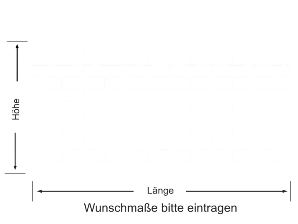 Fensterfolie Mauer - Ansicht Farbauswahl und Anleitung zur Größenberechnung