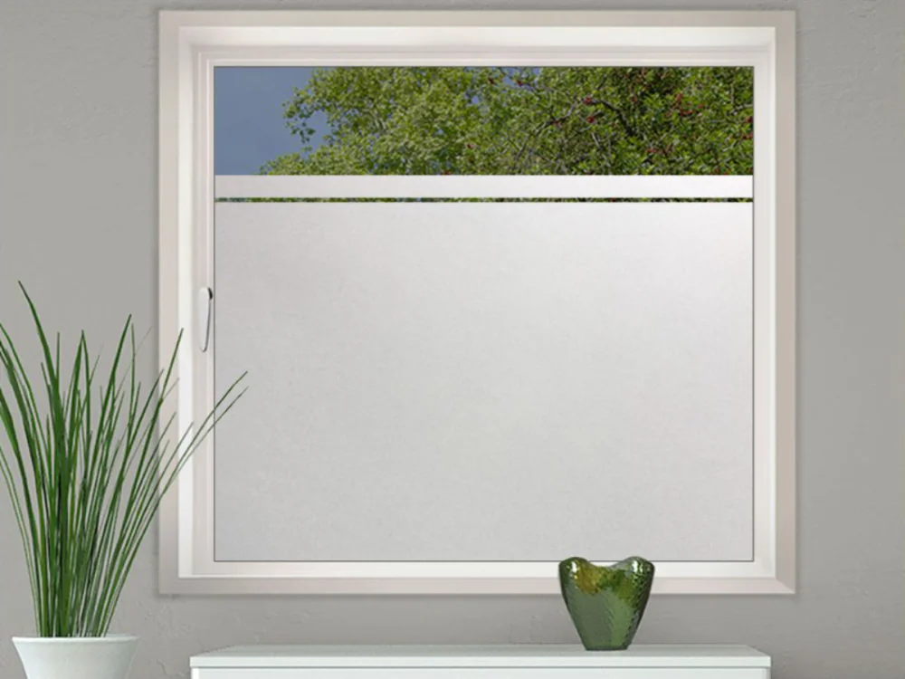 Fensterdekorfolie mit einem Streifen