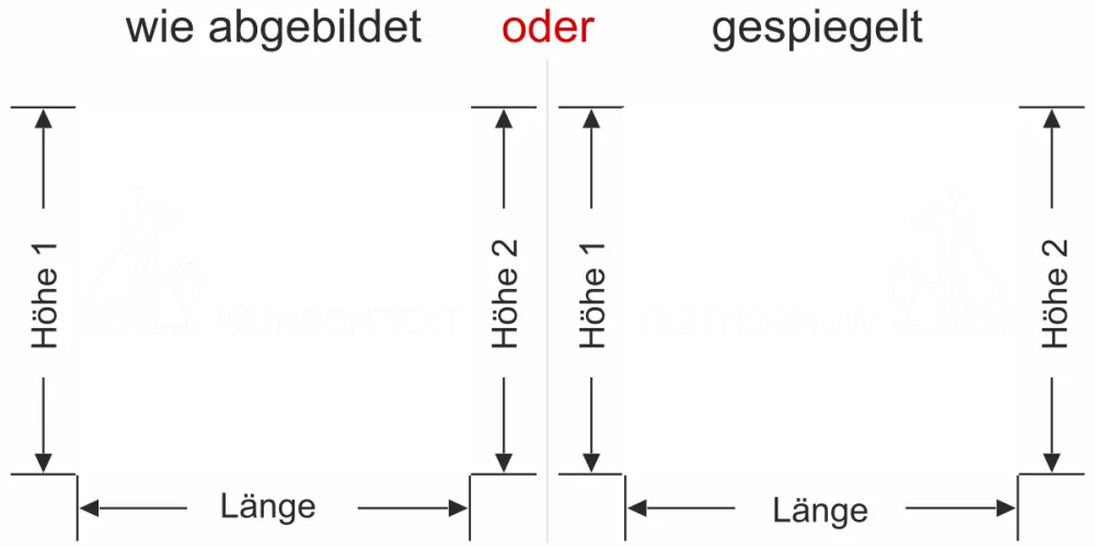 Fensterfolie mit geplotteten Tieren und Wunschtext - Ansicht Ausrichtung mit Farbauswahl Vorschlag 2