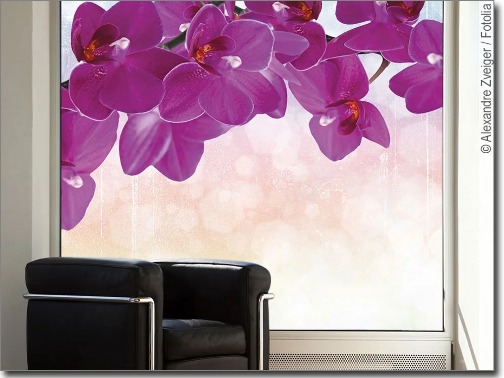 Fensterfolie Orchideenmeer