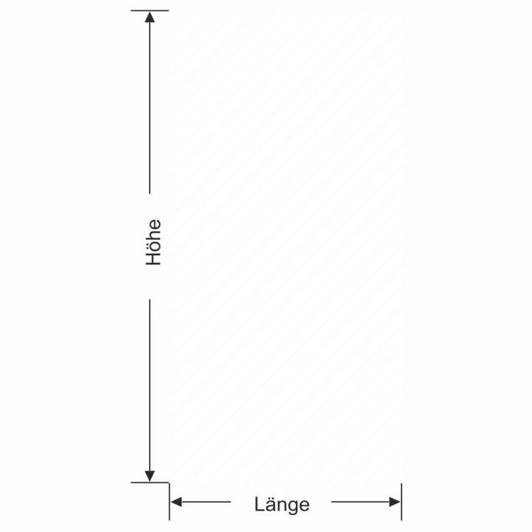 Fensterfolie Schrägstreifen 5/1 - Ansicht Farbauswahl und Anleitung zur Größenberechnung