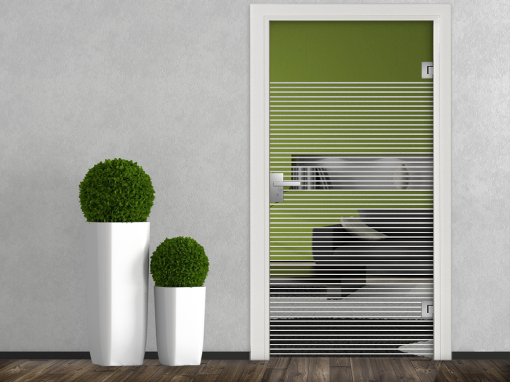 Fensterfolie Streifen 1/2