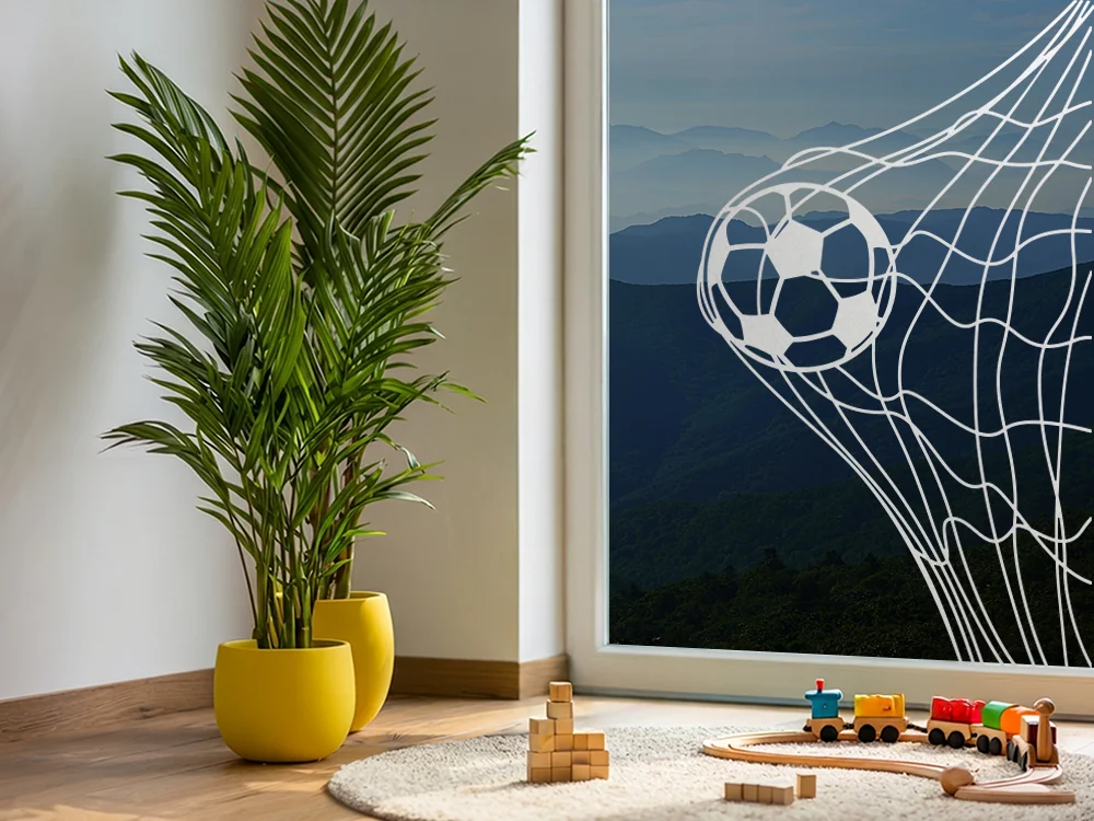Glasaufkleber Fußballmotiv
