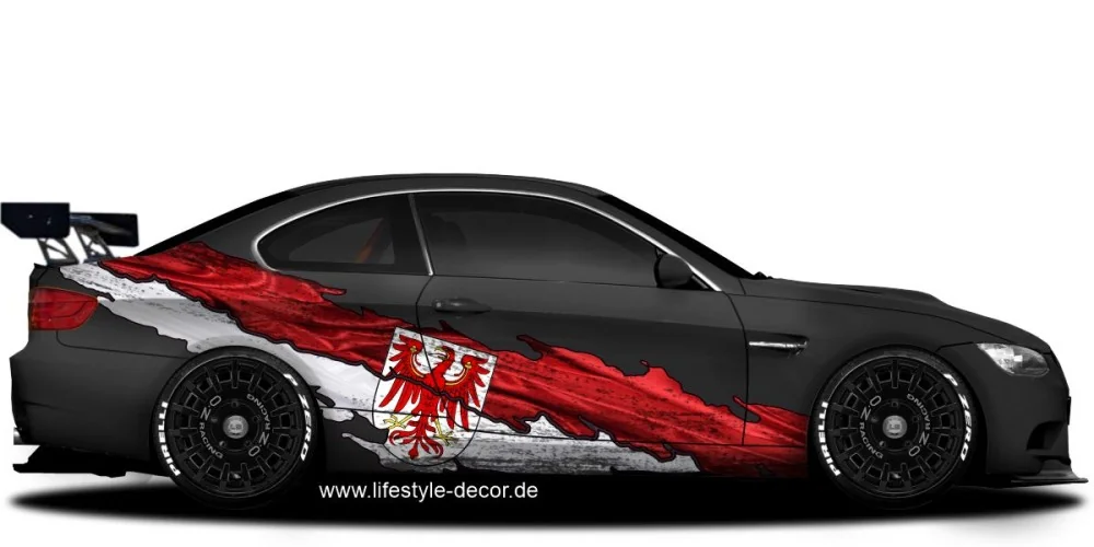 Autoaufkleber Flagge von Brandenburg