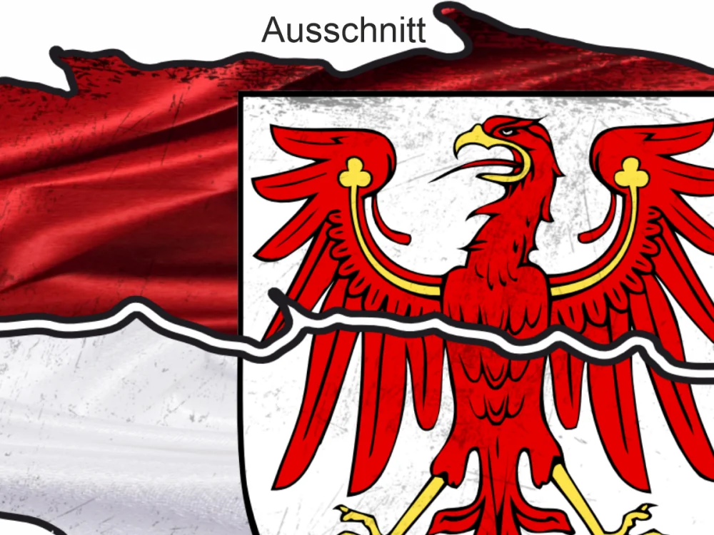 Autoaufkleber Flagge von Brandenburg - Ansicht Ausschnitt