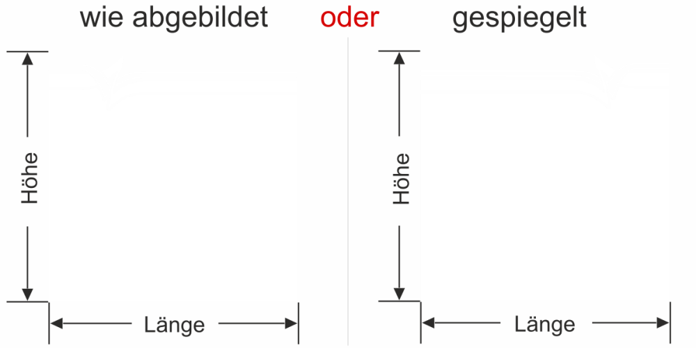 Folie für Fenster Modern Art als Sichtschutz - Ansicht Ausrichtung und Farbauswahl