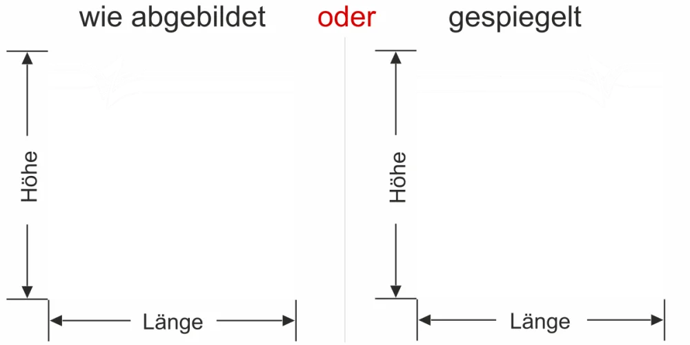 Folie für Fenster Modern Art als Sichtschutz - Ansicht Ausrichtung und Farbauswahl