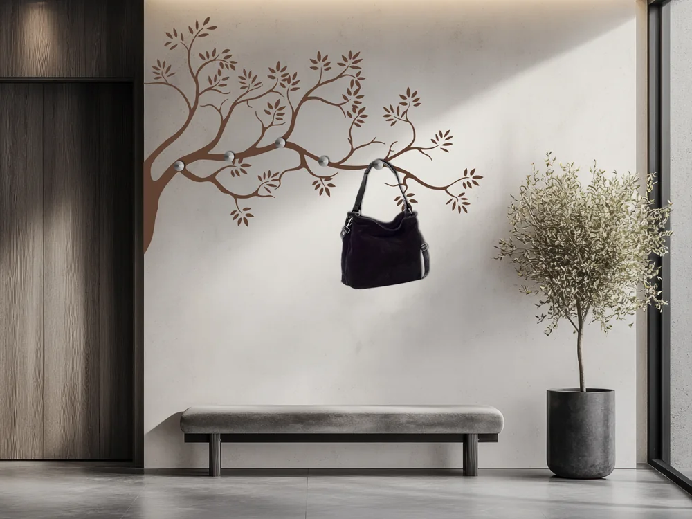 Wandtattoo Garderobe mit Ast