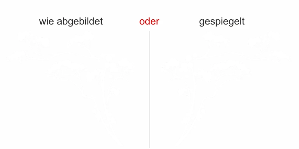 Glasaufkleber Japanischer Strauch - Ansicht Ausrichtung und Farbauswahl Glasaufkleber Japanischer Strauch - Ansicht Ausrichtung und Farbauswahl