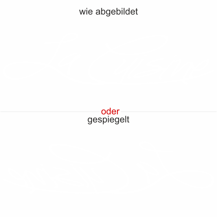 Glasaufkleber La Cuisine - Ansicht Ausrichtung mit Farbauswahl