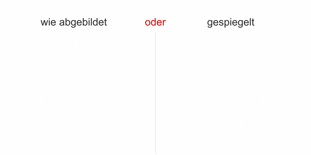 Glasaufkleber Vegvísir - Ansicht Farbauswahl