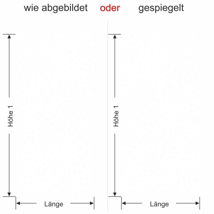 Glasbanner Leopard - Ansicht Ausrichtung mit Farbauswahl