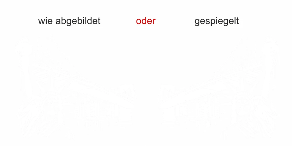 Glasdekor Traumhafte Skyline - Ansicht Ausrichtung und Farbauswahl