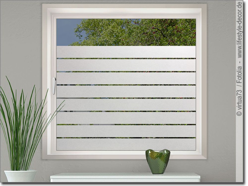 Fensterfolie Streifen Blickdicht Glasdekorfolie Sichtschutzfolie 