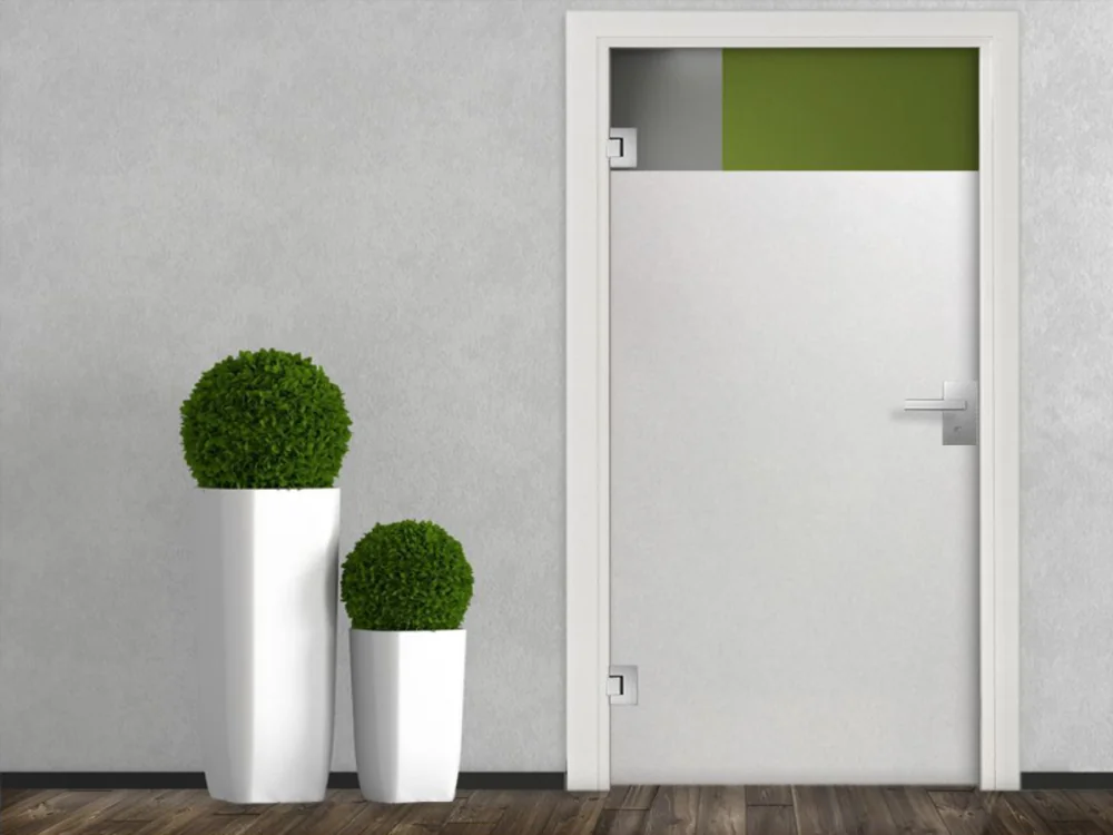 Fensterfolie Zuschnitt auf Glastür