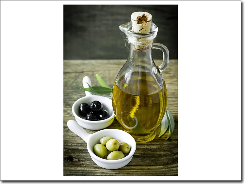 Fensterfolie mit Olivenöl