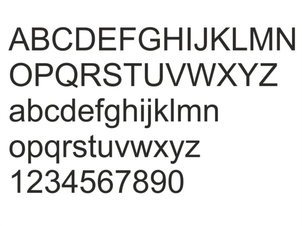 Glasfolie Sichtschutz Praxis - Ansicht Alphabet 2.Zeile