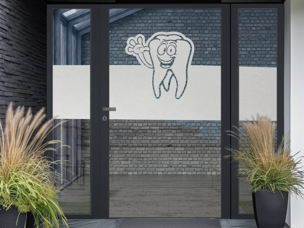 Glasfolie Zahnarztpraxis