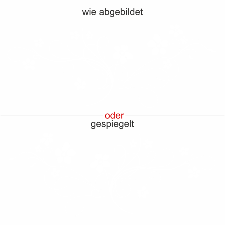 Glasaufkleber Traumhaftes Blütenornament