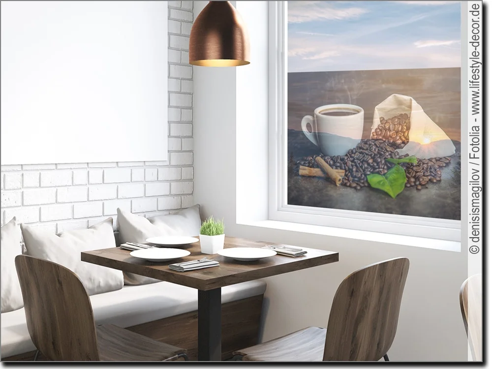 Glassticker mit Foto für die Küche Kaffeebohnen