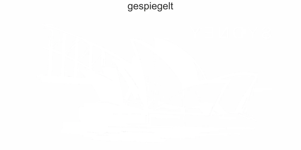 Aufkleber Glasscheiben Sydney - Ansicht Ausrichtung und Farbauswahl