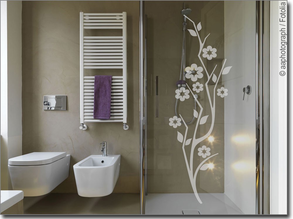 Glastattoo Asia Blütendesign | Fensteraufkleber