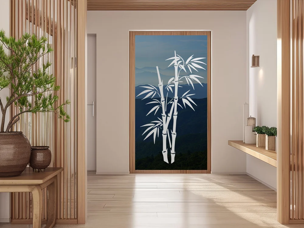 Glastattoo Bambuspflanze