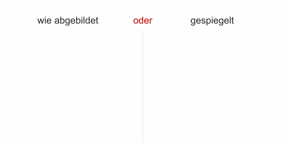 Blätterranken Aufkleber - Ansicht Ausrichtung Blätterranken Aufkleber - Ansicht Ausrichtung