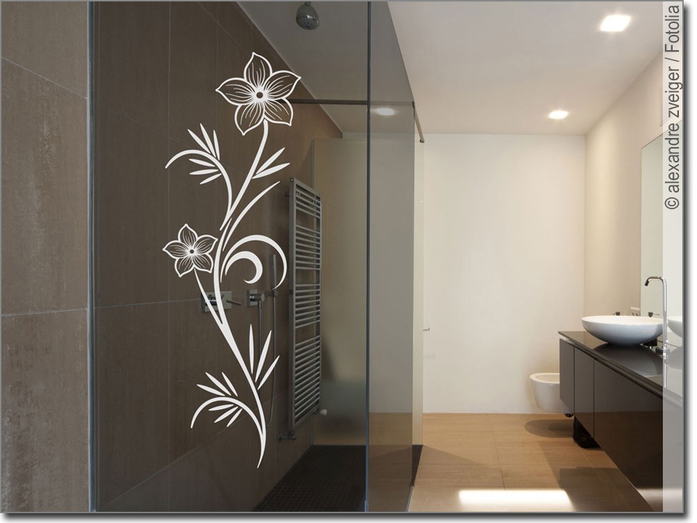 Glastattoo Blütenkunst Aufkleber fürs Fenster