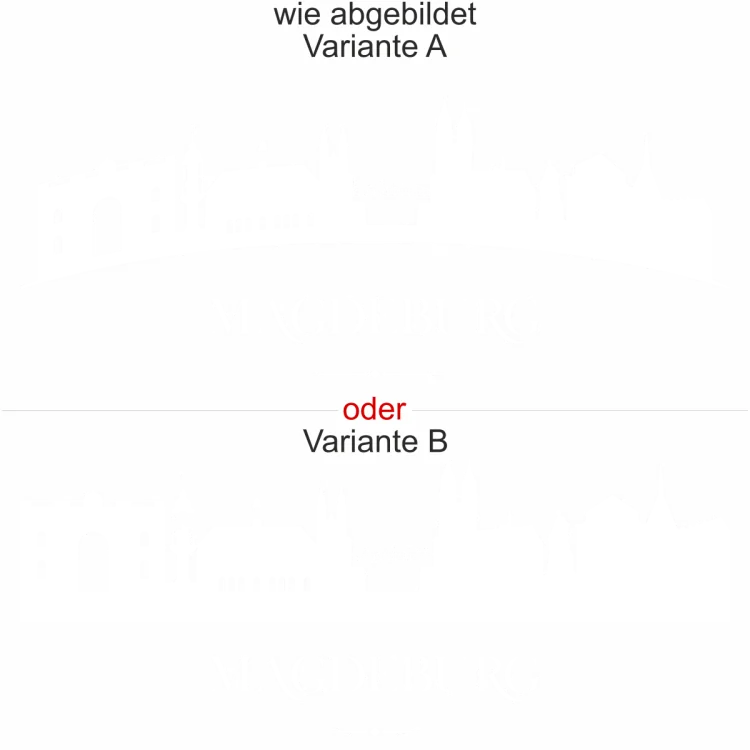 Aufkleber für Glas mit der Sykline von Magdeburg - Ansicht Ausrichtung mit Farbauswahl und Variante Aufkleber für Glas mit der Sykline von Magdeburg - Ansicht Ausrichtung mit Farbauswahl und Variante